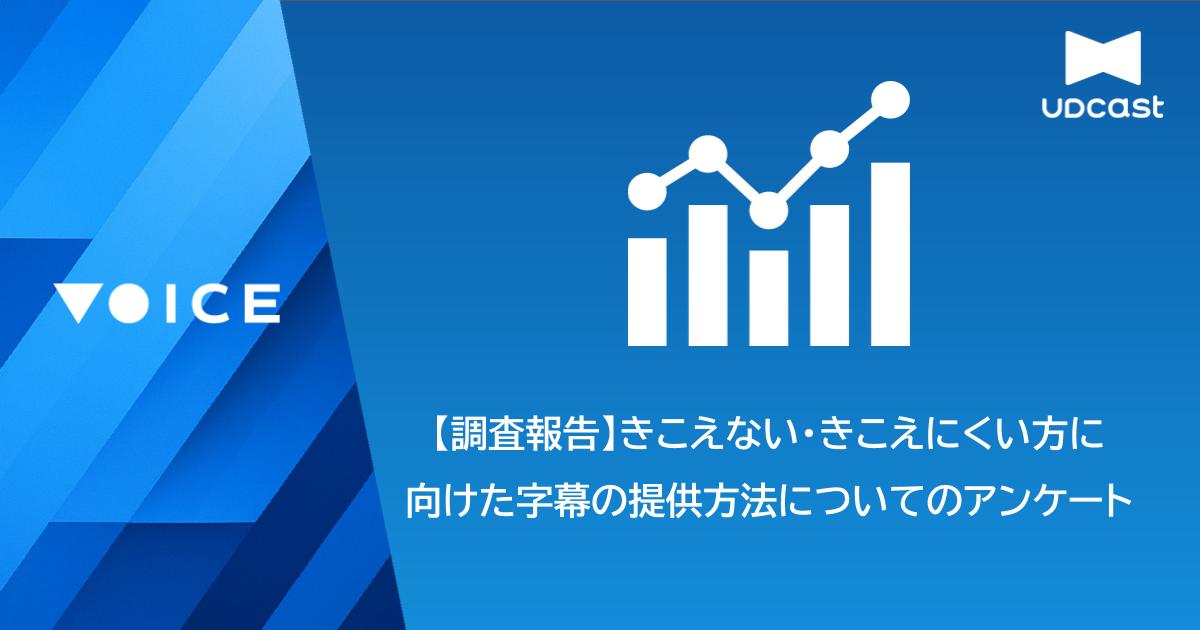 「【調査報告】きこえない・きこえにくい方に向けた字幕の提供方法についてのアンケート」ポスタービジュアル